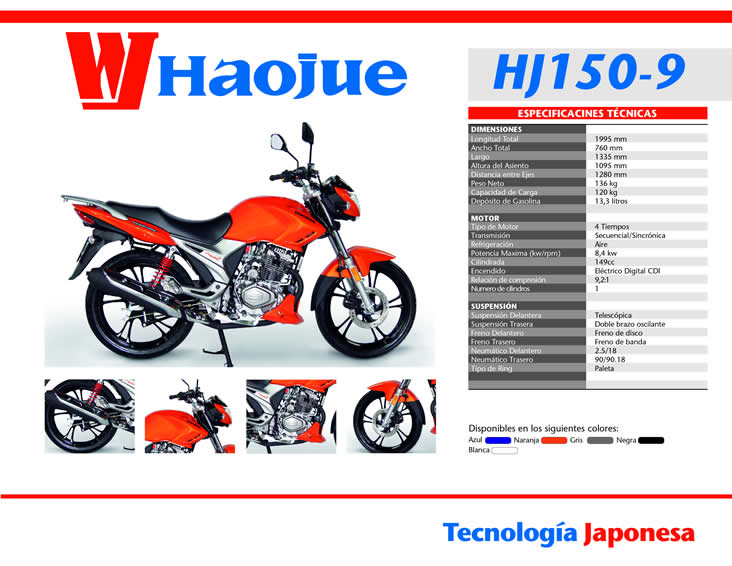 Motos Haojue HJ150-9