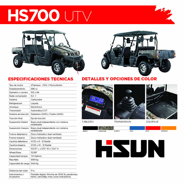 Hisun HS700 UTV 