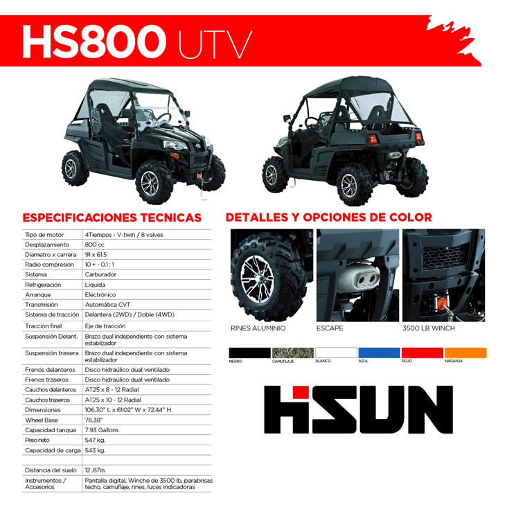 Hisun HS800 UTV 