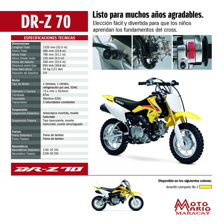 Motos Suzuki DR-Z 70